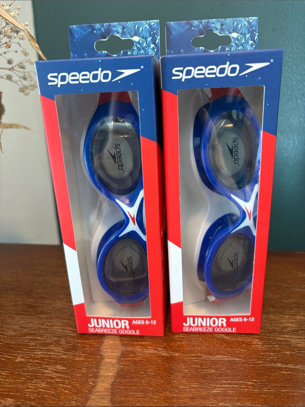 Set of two Speedo Junior Swim Goggles - Blue and White